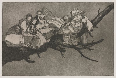 Ordspråkene: Latterlig dårskap, 1864. av Francisco de Goya