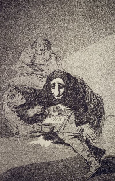 Den skammelige Capricho No 54 av Francisco de Goya