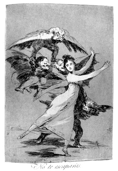 Du vil ikke unnslippe, 1799 av Francisco de Goya