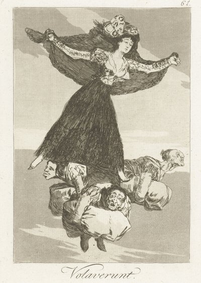 De har flydd Volaverunt (tittel på objekt) Los Caprichos (serietittel) av Francisco de Goya