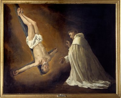 Åpenbaring av St. Peter korsfester til St. Peter Nolasque (1189-1256) Maleri av Francisco de Zurbaran (1598-1664) (esp.) 1629 Søn. 1,79x2,23 m Madrid, Musee du Prado av Francisco de Zurbaran