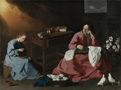 Kristus og jomfruen i huset i Nasaret, ca. 1640 av Francisco de Zurbaran