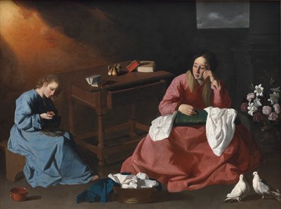 Kristus og jomfruen i huset i Nasaret, ca. 1640. av Francisco de Zurbaran