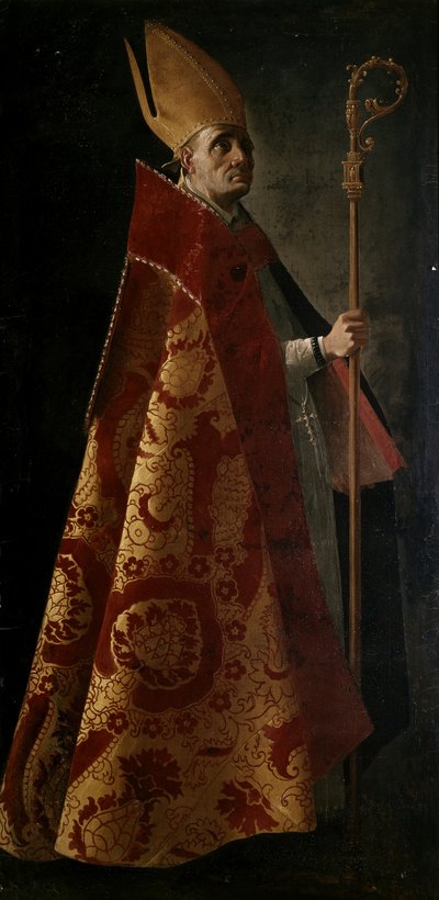Malerier for San Pablo El Real i Sevilla: Sant 'Ambrogio av Francisco de Zurbaran