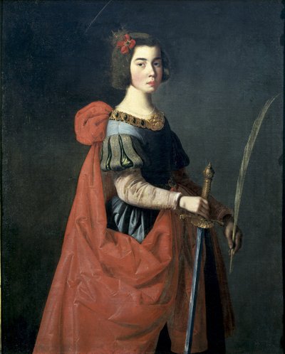 Den hellige Katarina av Alexandria. C. 1636 (olje på lerret) av Francisco de Zurbaran