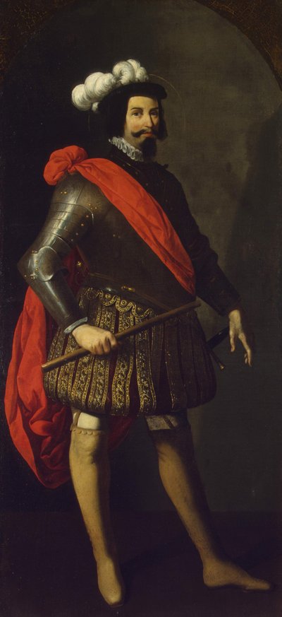 Saint Ferdinand III av Castilla, ca 1630-1634 av Francisco de Zurbaran