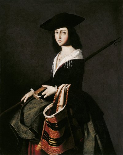 Saint Marina (Sainte Marine) - Zurbaran, Francisco, de (1598-1664) - ca 1640-1645 - Olje på lerret - 111x88 - Museo Carmen Thyssen, Malaga av Francisco de Zurbaran