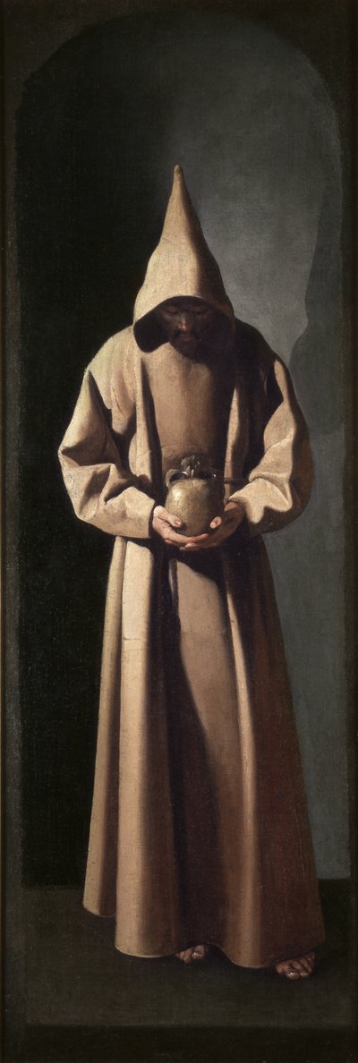 St. Frans betrakter en hodeskalle, ca. 1635 (olje på lerret) av Francisco de Zurbaran