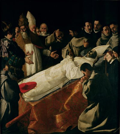 Utstillingen av St. Bonaventures legeme (1221-74) etter 1627 av Francisco de Zurbaran