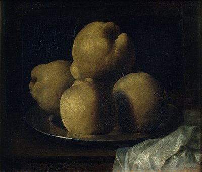 Stilleben med kvedefat av Francisco de Zurbaran