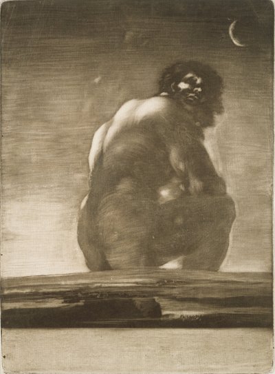 Sittende gigant av Francisco de Goya
