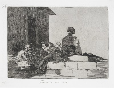 Forgjeves beklager fra serien The Disasters of War av Francisco de Goya