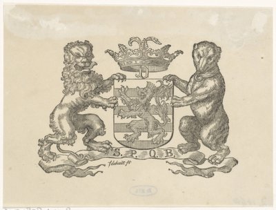 Vignett med våpenskjoldet til byen Bern av Franciscus Johannes de Hondt
