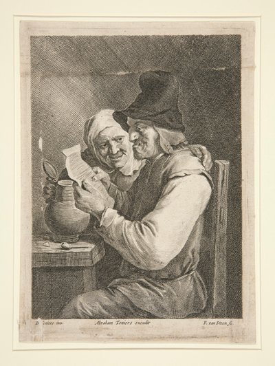 Par som leser et brev av Franciscus van der Steen