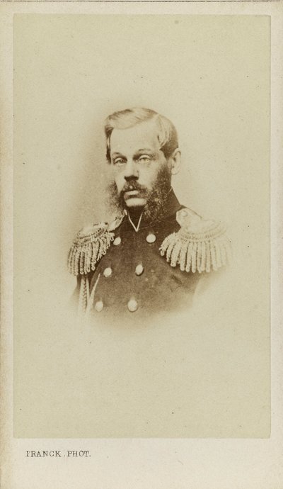 Portrett av grev Dmitry Alekseevich Milyutin 1816-1912. av Franck