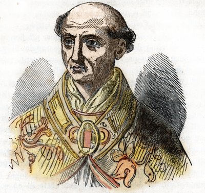 Portrett av pave Saint Calixte II (Gui av Burgund, på italiensk Guido dei Conti di Borgogna, Callisto II av Franco Mistrali