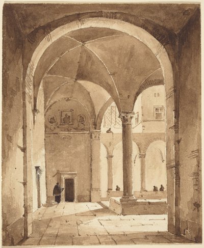 Et kloster av Francois-Marius Granet
