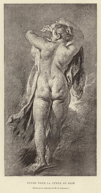 Studie for Venus i badet av Francois (after) Boucher