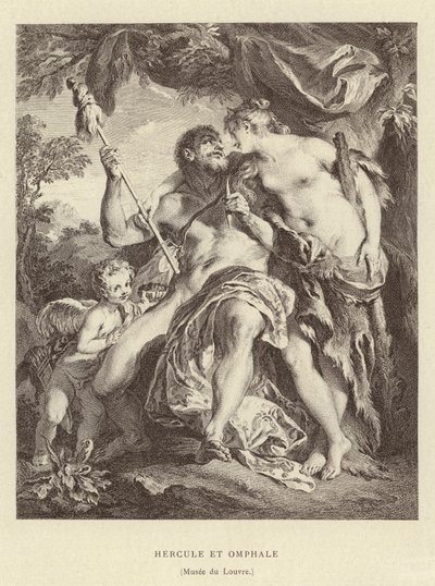 Hercules og Omphale av Francois (after) Boucher