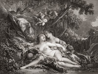 Jupiter og Callisto. (skrive ut) av Francois (after) Boucher