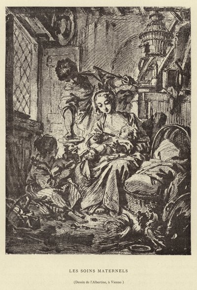 Morsomsorg av Francois (after) Boucher