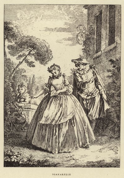 Sganarelle (gravering) av Francois (after) Boucher