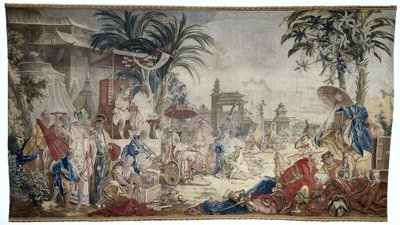Det kinesiske markedet, Royal Manufacture of Beauvais av Francois (after) Boucher