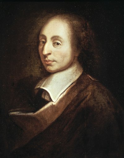 Portrett av Blaise Pascal - maleri av Francois Quesnel av Francois (after) Quesnel