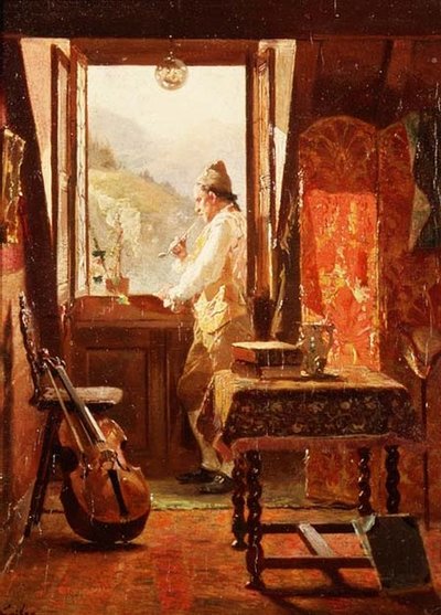 Ved vinduet av Francois Adolphe Grison