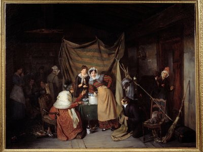 A Sibylle Saying Good Adventure to Young Men Male av Francois Auguste Biard (1799-1882) 1827 Lyon, Musee des Beaux Arts av François Auguste Biard