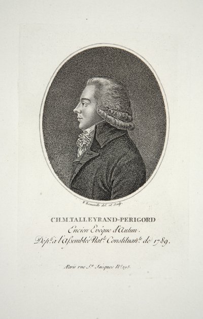 M.Talleyrand-Perigord, tidligere biskop av Autun, pub. 1791 av Francois Bonneville