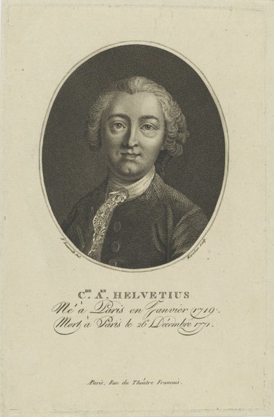 Portrett av Claude Adrien Helvetius 1715-1771, ca. 1800. av Francois Bonneville