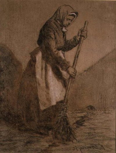 Kvinne feiing av François Bonvin