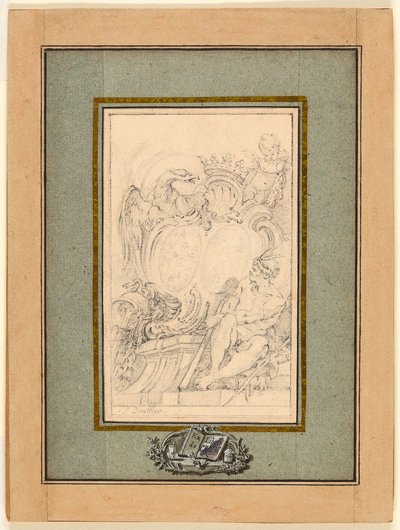 Armorial Bookplate for Crozat, Baron de Thiers av François Boucher
