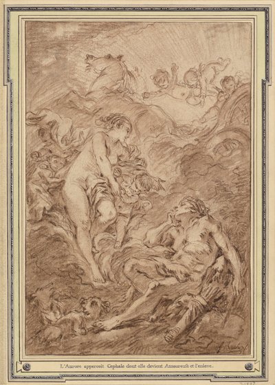 Aurora og Cephalus, ca. 1766 (tegning) av Francois Boucher