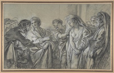 Kristus og kvinnen som ble tatt i hor av François Boucher