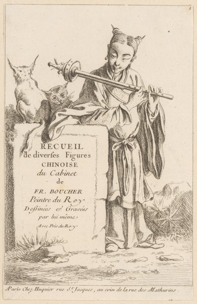 Samling av ulike kinesiske figurer av François Boucher