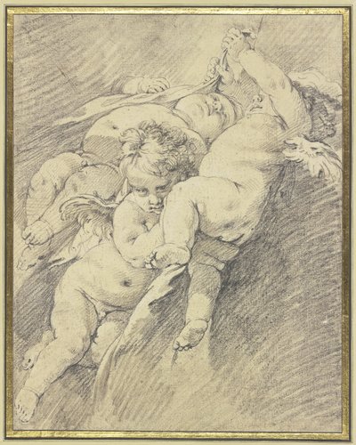 Tre engler som svever i luften av François Boucher