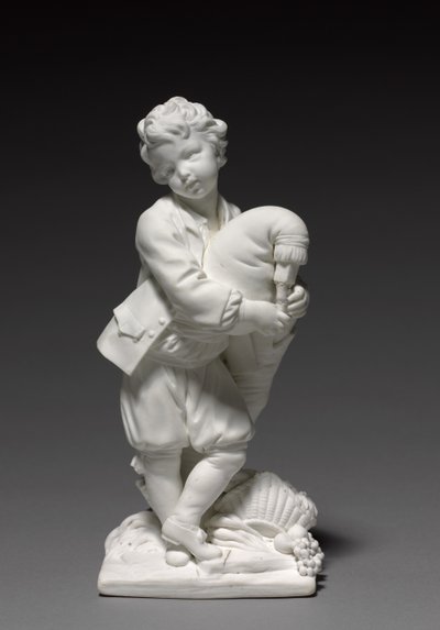 Figur av sekkepiperen, produsert av Vincennes Factory, modellert av Pierre Blondeau, 1748-1752 av François Boucher