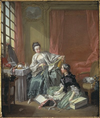 The Milliner - The Milliner, av Boucher, Francois (1703-1770). olje på lerret av François Boucher