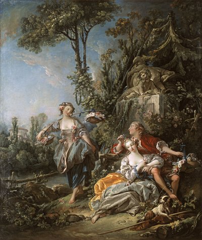 Lovers in a Park av François Boucher