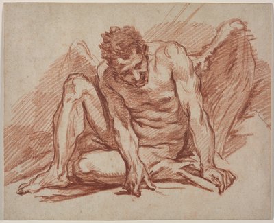 Mannlig akademi med vinger av François Boucher
