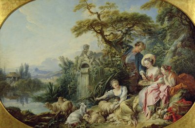 Hyrdens gave eller, reiret (olje på lerret) av François Boucher