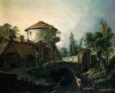 Vindmøllen, ca. 1750 (olje på lerret) av François Boucher