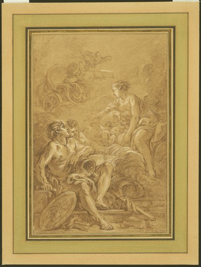 Venus befaler Vulkan å lage våpen for Aeneas av François Boucher