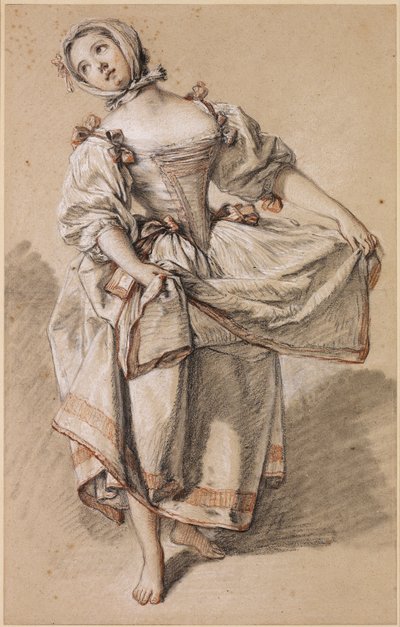 Ung countryjente som danser av François Boucher