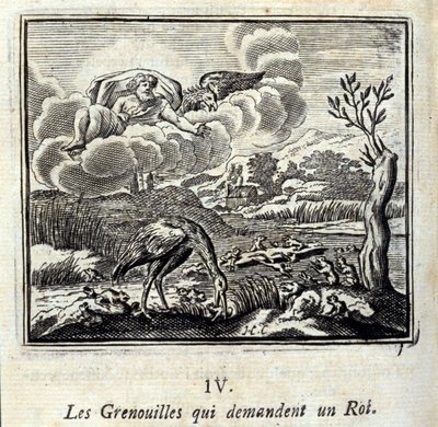 Fabler av Jean de La Fontaine (1621-95). Illustrasjon av François Chauveau (1613-1676). Utgave av 1728. av Francois Chauveau