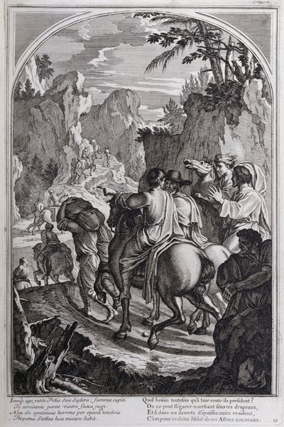Illustrasjon fra 'Livet til St. Bruno, grunnleggeren av Chartreux-ordenen' Paris 1660. etter maleriene til Eustache Le Sueur og gravert av Fran Sois Chauveau ©UIG/Leemage av Francois Chauveau