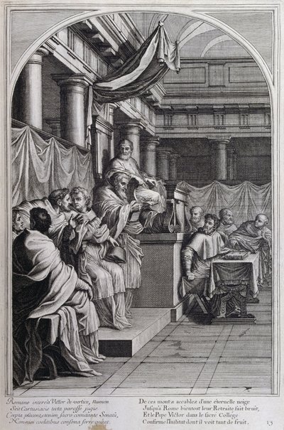 Illustrasjon fra 'Livet til St. Bruno, grunnleggeren av Chartreux-ordenen' Paris 1660. etter maleriene til Eustache Le Sueur og gravert av Fran Sois Chauveau ©UIG/Leemage av Francois Chauveau