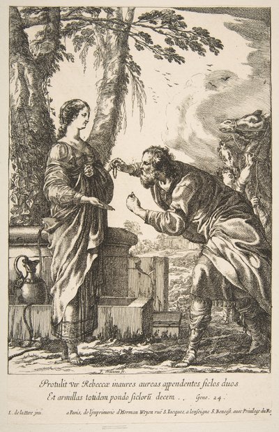 Rebecca og Eliezer. av Francois Chauveau